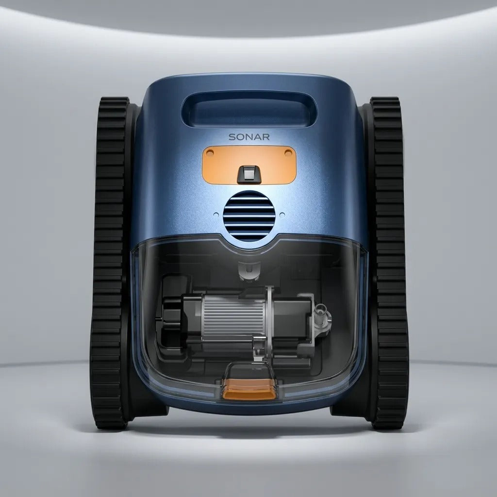 Robot de Piscine Tout-Terrain Sans Fil — vue de face