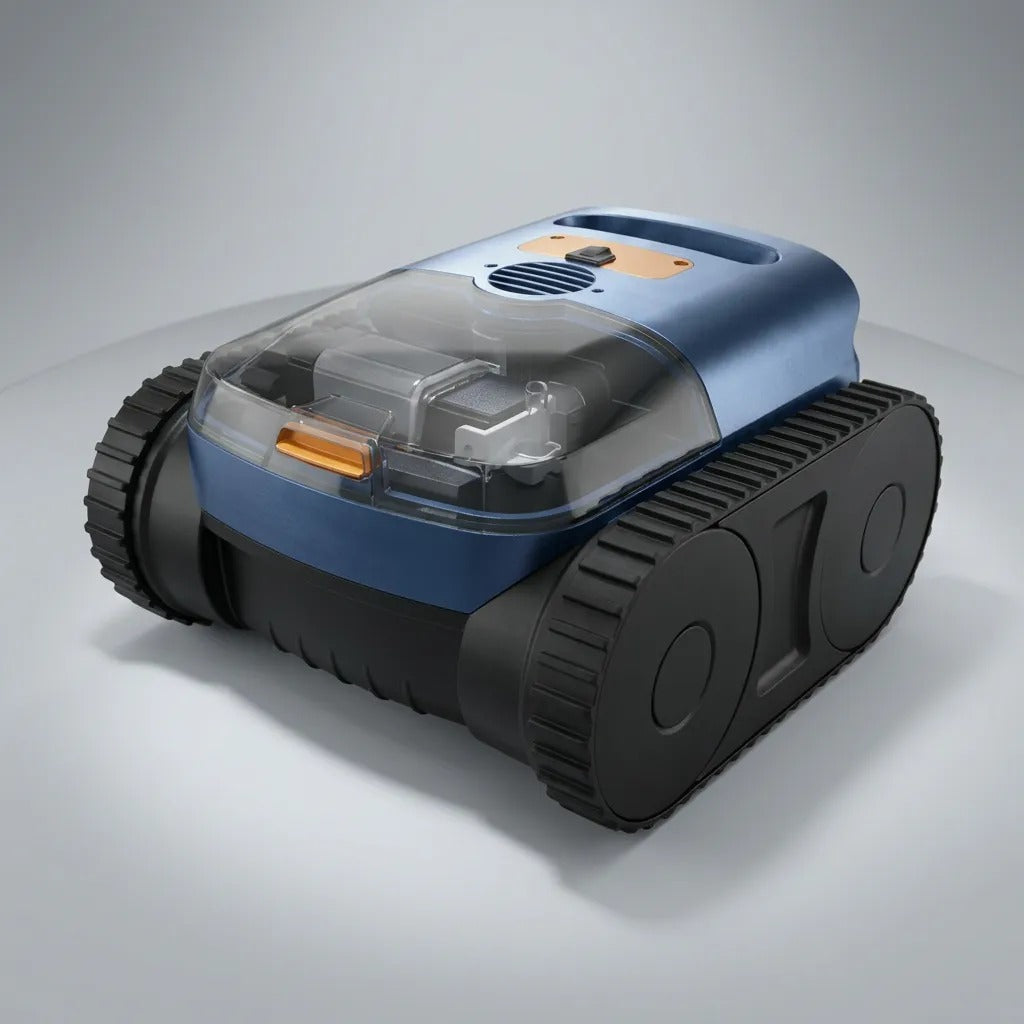 Robot de Piscine Tout-Terrain Sans Fil — vue de profil