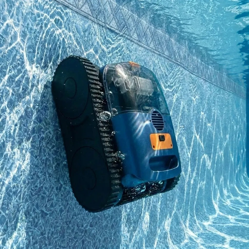 Robot de Piscine Tout-Terrain Sans Fil — nettoyage du fond et des parois