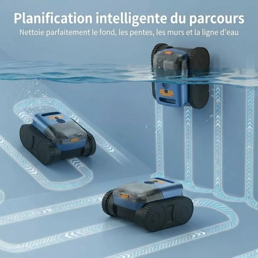 Robot de Piscine Tout-Terrain Sans Fil — détail du robot