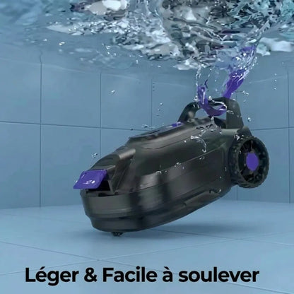 Robot de Piscine Sans Fil Double Moteur — récupération au bord du bassin